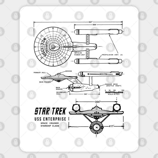 STAR TREK - Classic specs 2.0 Sticker by ROBZILLA